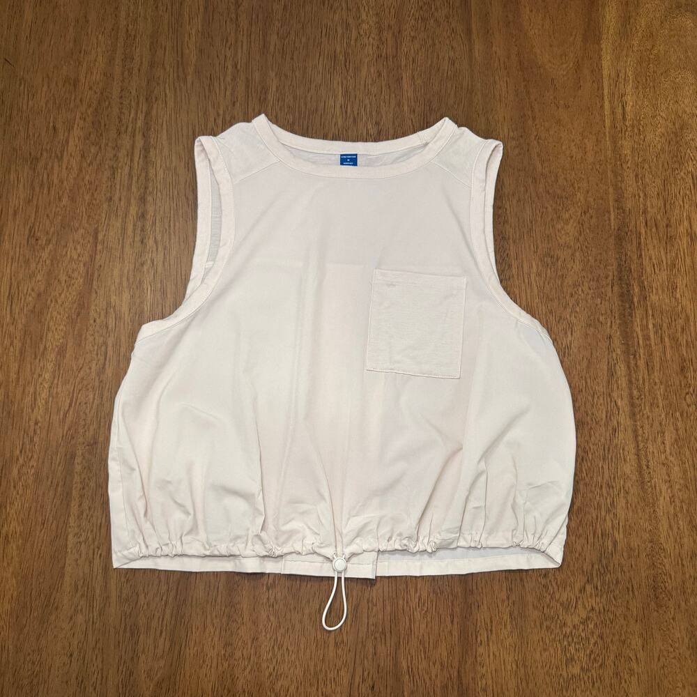 Old Navy StretchTech Quick Dry Utility Tank Top Women’s M Beige Cinch Hem
